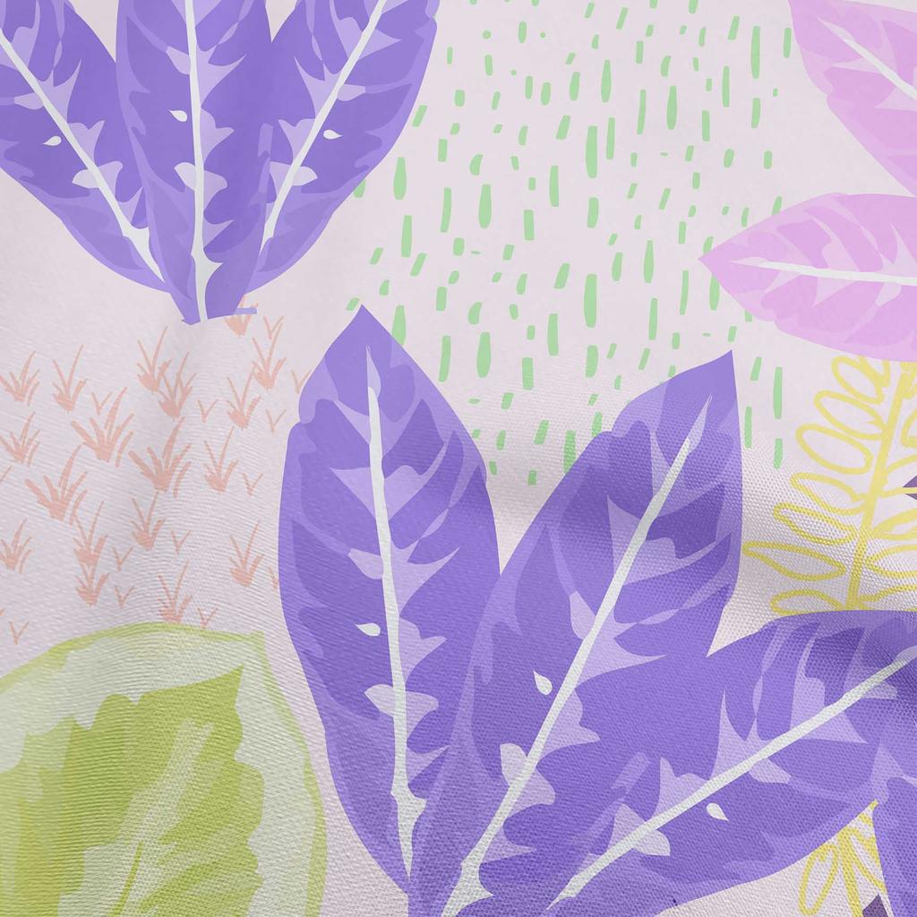 oneOone Cotton Flex Dark Teal Blue Fabric Tropical Leaves Quilting Supplies Print Sewing Fabric By The Yard 40 Inch