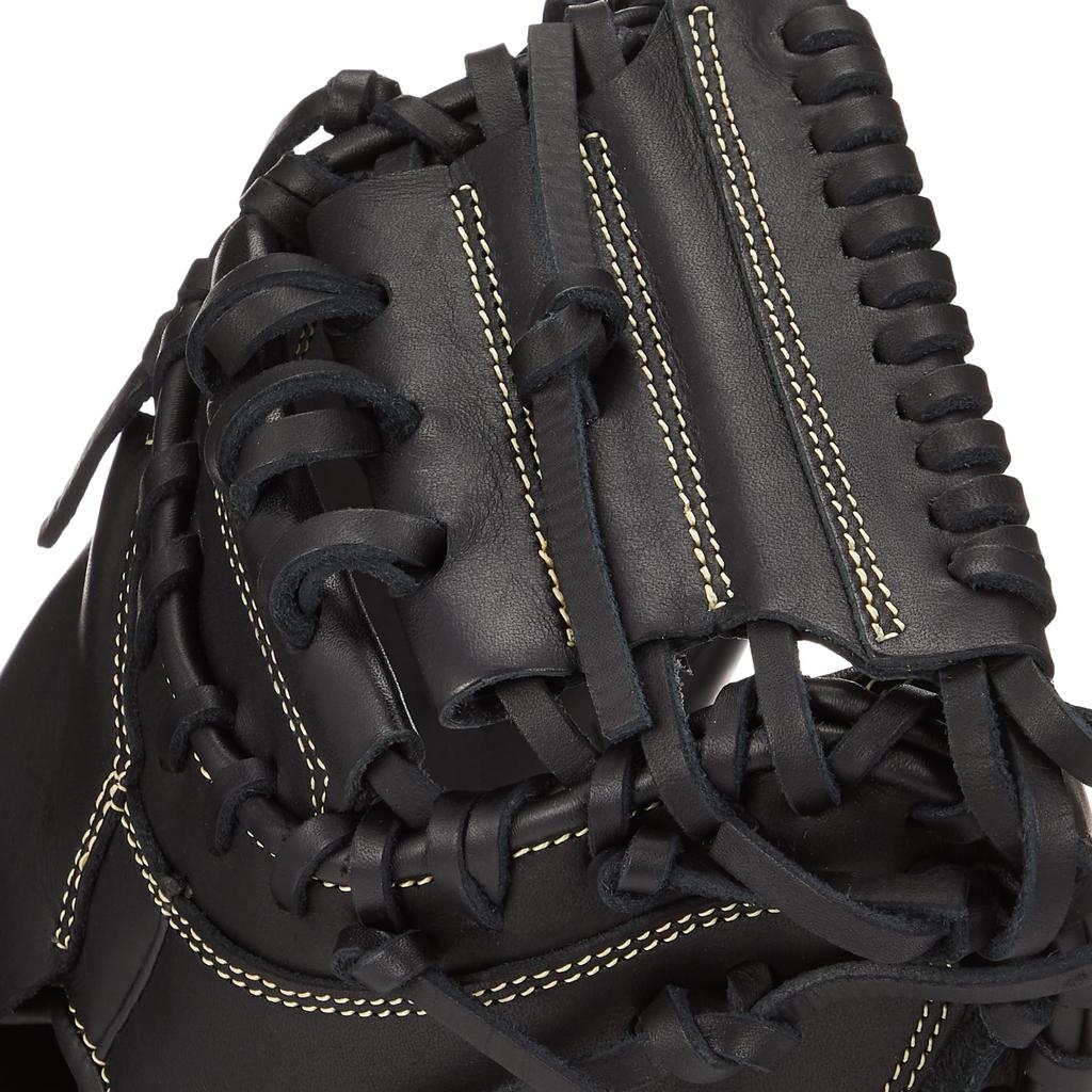 ZETT Soft Baseball Grand For Black For Right Throwers BJCB76522 Boys' Catcher's Mitt, Hero, Catchers, (1900),