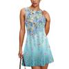 Women's Summer Dress Casual Sleeveless Round Neck Classic Print Vest Sundress