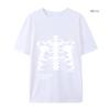 Women T-shirt Short Sleeve Streetwear Blsack Tops Skeleton Print Grunge Gothic Oversized  T-shirt  Streetwear Women's  T-shirt