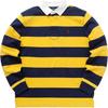 Polo Color Block Striped Logo Embroidered Pullover Long Sleeve Polo Shirt Men Tops Yellow 710717116-042