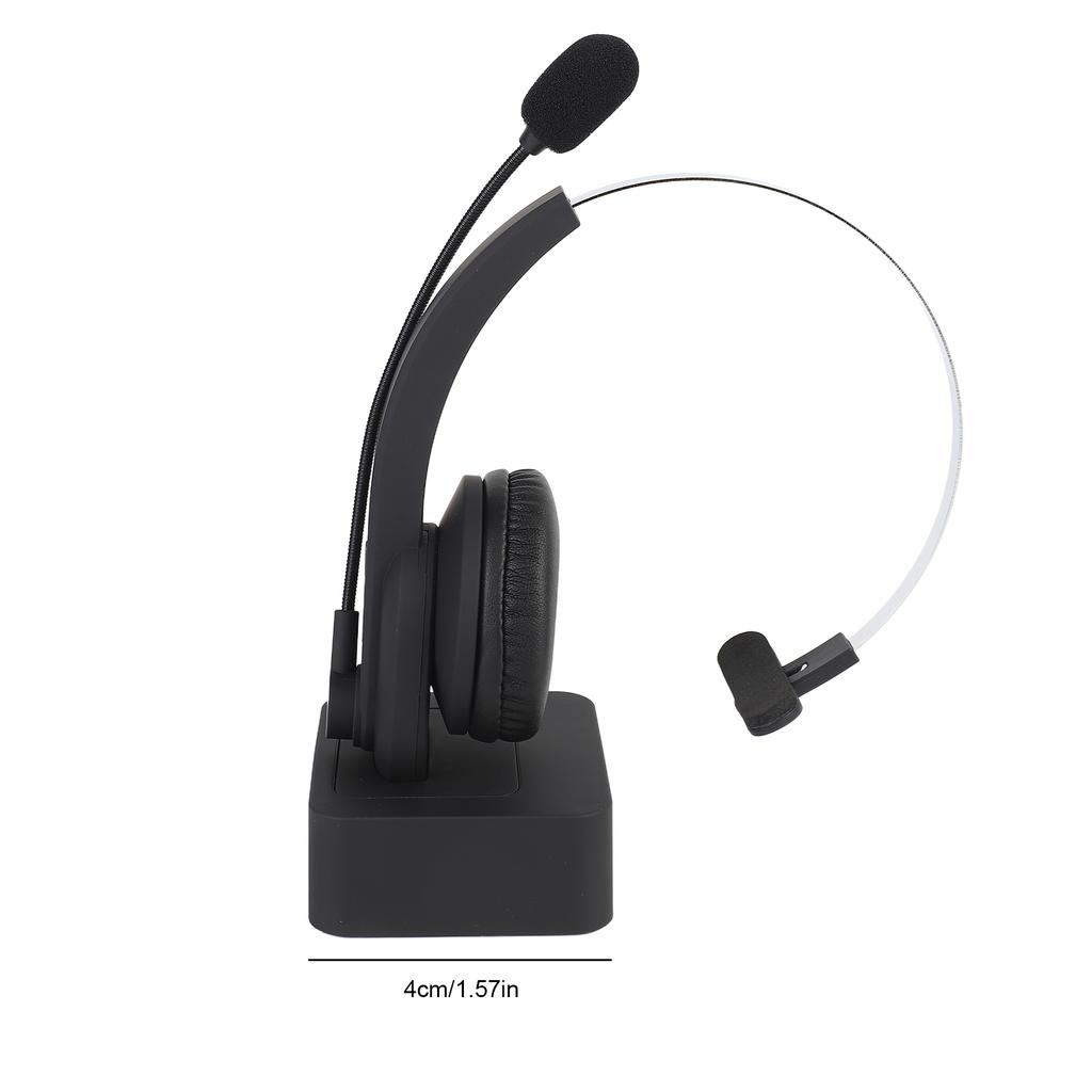Single Ear Headset Lightweight Rotatable Microphone Rechargeable Bluetooth Headphones