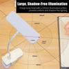 360° Flexible Table Lamp With Clip Stepless Dimming Led Desk Lamp Rechargeable Bedside Night Light For Study Reading Office Work