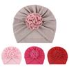 Big Flower Baby Girl Hat Soft Cotton Bonnet Turban Elastic Kids Newborn Beanie Cap