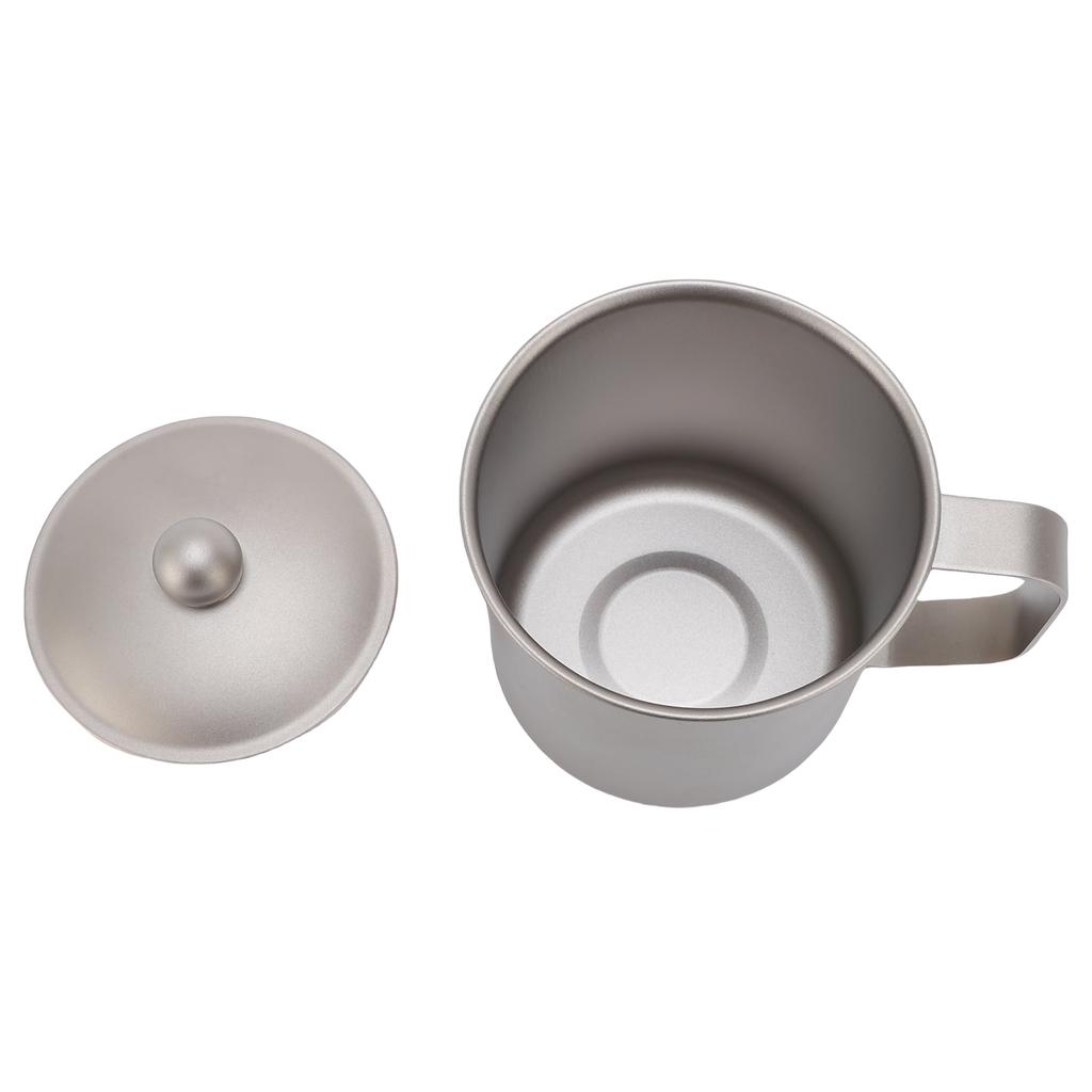 Camping Cup Camping Mug 360ml Pure Ti Cup with Lid for Outdoor Water Coffee Tea Cup for Cooking Tea Coffee Survival Gear