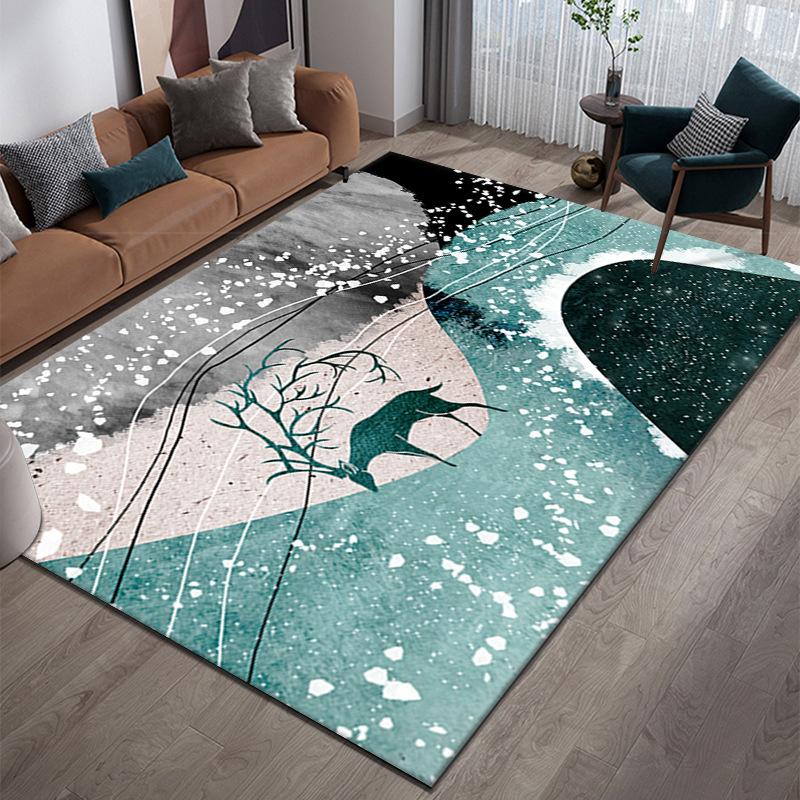 WTEMPO Printed Carpet Bedroom Carpet Living Room Sofa Coffee Table Carpet Bay Window Art Carpet