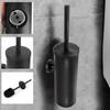 304 Stainless Steel Clean Tool Wall Mounted Toilet Brush Bathroom Accessories Cleaning Brush Holder Sets Durable