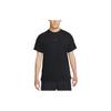 Solid Color Logo Crew Neck T-Shirt Men Tops Black DD7019-010