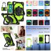 For Apple iPad 9.7 (2017) 360° Rotating Grip Heavy Duty Protection Stand TPU+PC 3in1 Anti-knock Shockproof Tablets PC Case