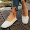 Women's Pointed Toe Flat Shoes Solid Color Knitted Slip On Shoes Casual Breathable Ballet Flats Women Flat Shoes Loafers Women