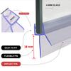 Shower Screen Seal Strip PVC Door Bath Shower Seal Strips for 4-6mm Glass 18mm Gap Glue-free Waterproof Weatherstrip #40 #50