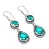 Natural Indicolite Tourmaline Gemstone 925 Sterling Silver Earring 2.17" O0d66