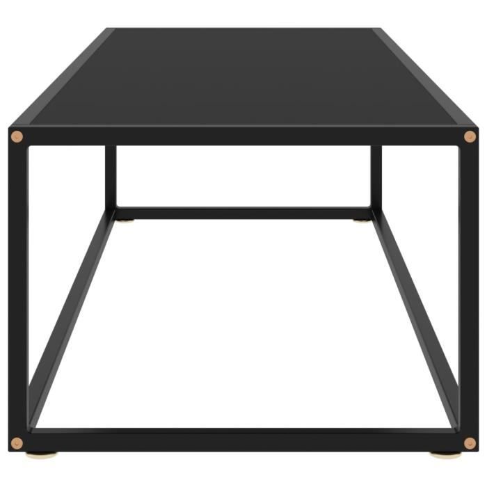VidaXL Coffee Table Black with Black Glass 120x50x35 Cm