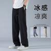 Ice Silk Pants Men's Summer Cool Quick-drying Straight Casual Pants Men's Youth Loose Breathable Thin Sports Trousers