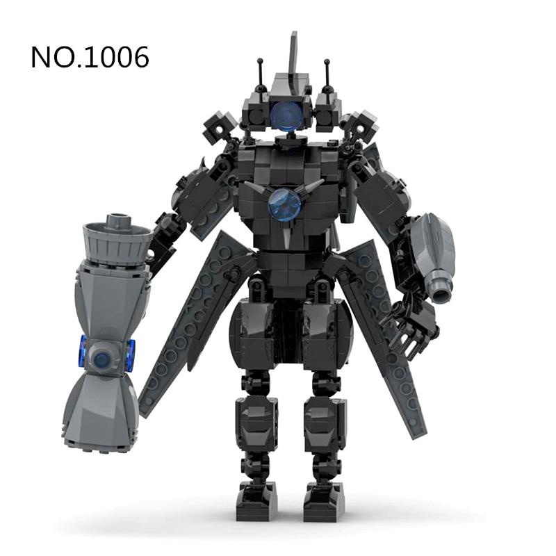 Creative Titan Series Skibidi Toilet Building Blocks Set Clock TV Man Model DIY Bricks Toys For Children Christmas Kids Gifts