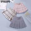 Girls' Half Skirt Pleated Skirt Summer College Style Children's Plaid Short Skirt Stylish Girls' Skirt