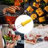 10pcs Stainless Steel Corn Holders - Skewers with Heat Resistant Grip - Home Cooking & BBQ Accessories for Camping, Outdoor Grill Tools, Fruit Forks