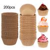 200Pcs Cupcake Liners Greaseproof Muffin Baking Cups Food Grade BPA Free Non-stick Oil-proof Cupcake Cups