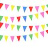 50Meters 100Flag Triangle Bunting Garland Kids Birthday Party Outdoor Decoration Wedding Baby Shower Multicolor Hanging Banner