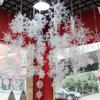 3 Pcs Christmas Hanging Snowflake Decorations Winter White Glitter Snowflake Ornaments For Window Xmas Tree Ceiling