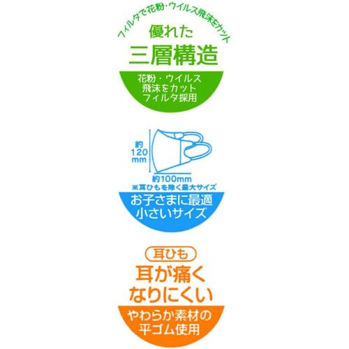 Skater 3-layer Non-woven 3D Mask for Children 7 Pieces Plarail MSKS3N-A