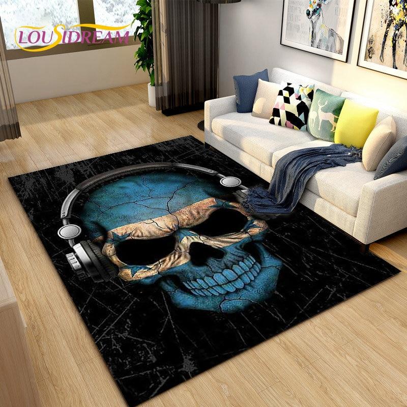 3D Creative Music Cartoon Area Rug Large,Carpet Rug for Living Room Bedroom Sofa Doormat Decoration,kids Play Non-slip Floor Mat