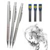 0.5 0.7 0.9mm Metal Mechanical Pencil With Eraser Set 2b/hb Lead Art Sketch Drawing Supplies Automatic Pencil Writing Stationery