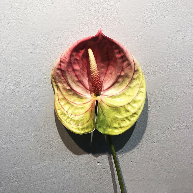 57CM Plastic Fake Single Stem Anthurium Artificial Flowers Artificial Anthurium