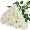 Party Simulation Solid Color Rose Artificial Simulation Plant Atmosphere Decoration Flowers  1set,15pcs
