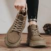 Модная мужская обувь в стиле ретро с высоким верхом и толстой подошвой, повседневная, 2025, осенний модный тренд, универсальная, удобная, нескользящая, массивные ботинки-шорты
