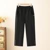 Summer New Cotton Casual Cropped Pants for Women High Waisted Loose Oversized Straight Leg Pants