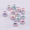 3/4/6/8/10/12MM NO Hole Rainbow Color Bead ABS Imitation Pearl Beads Round Plastic Acrylic Beads For Jewelry Making Findings DIY