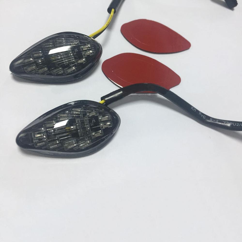 2x Smoke Flush Mount Amber LED Turn Signals Lights For 2013-2019 Honda Grom 125