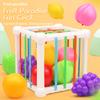 Infant Fruit Sisele Toy Set, Rainbow Rubik'S Cube Sisele Baby Cognitive Educational Toys