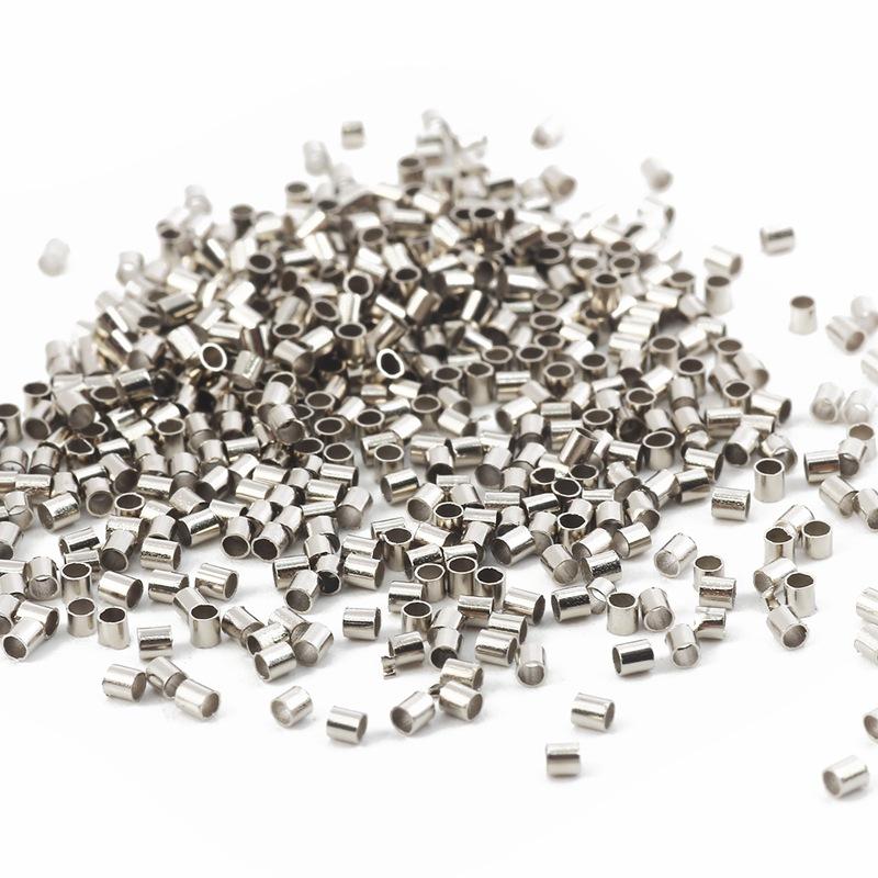 End Beads 500PCS/Lot Bracelets For Jewelry Making DIY Stopper Supplies 1.5 2.0mm Crimp Findings Necklace Copper Tube High Quality Spacer Beads