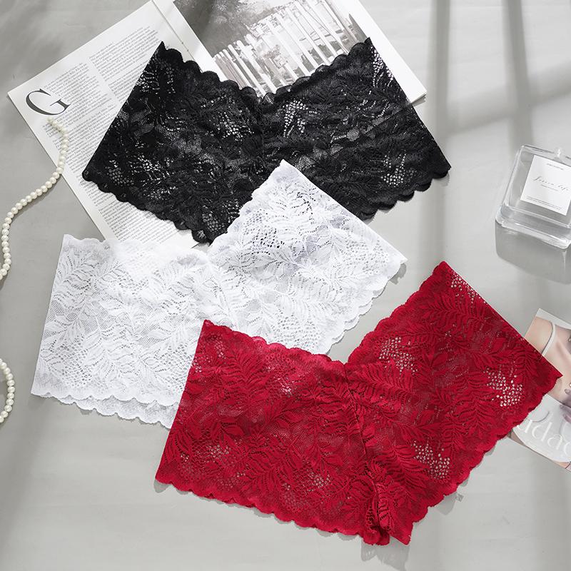 Women's Sexy Transparent Lace Boxer Briefs Comfortable Breathable Boxer Briefs for Women