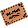 Welcome Bitches - Funny Doormats Personalized Machine-Washable Indoor/Outdoor Outside Entrance Door Mat Welcome Floor Fall Mat Entrance Rubber Indoor