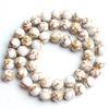 White Howlite Gold Silk Loose Beads Jewelry Making Bracelet 15'' 4-12mm