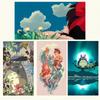 Hayao Miyazaki's Classic Anime Series Vintage Poster Totoro Ponyo Canvas Picture Home Wall Art Movie