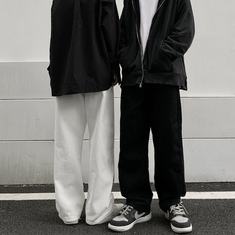 2022 Autumn Winter Fashion Korean Stytle Casual High Street Wide Leg Pant Women Jeans High Waist Harajuku Slouchy Straight Pants