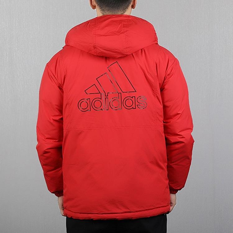 Adidas Reversible Hooded Down Jacket Men Outerwear Black EH4011