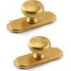 2 Pack 1-1/5 Inch Kitchen Cabinet Knobs Pulls Drawer Knobs Brass Vintage Dresser Cupboard Hardware Pulls Knobs Handle, Brushed Brass