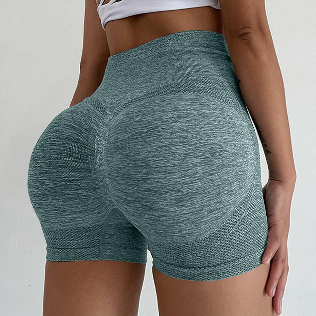 Women's Seamless Tight Fitting High Waisted Casual Shorts, Sports Yoga Shorts, Fitness Pants