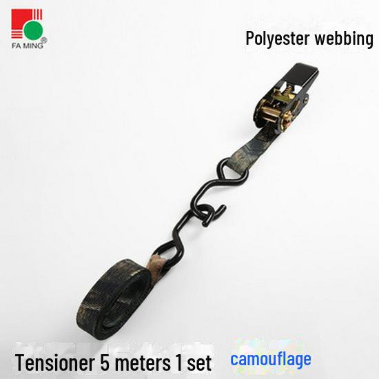 25mm Polyester Ratchet Tie Belt with Hook Tensioner for Motorcycle Shipping