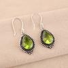 Peridot Gemstone Earrings 925 Sterling Silver Handmade Jewelry Christmas Gift EE-164-4