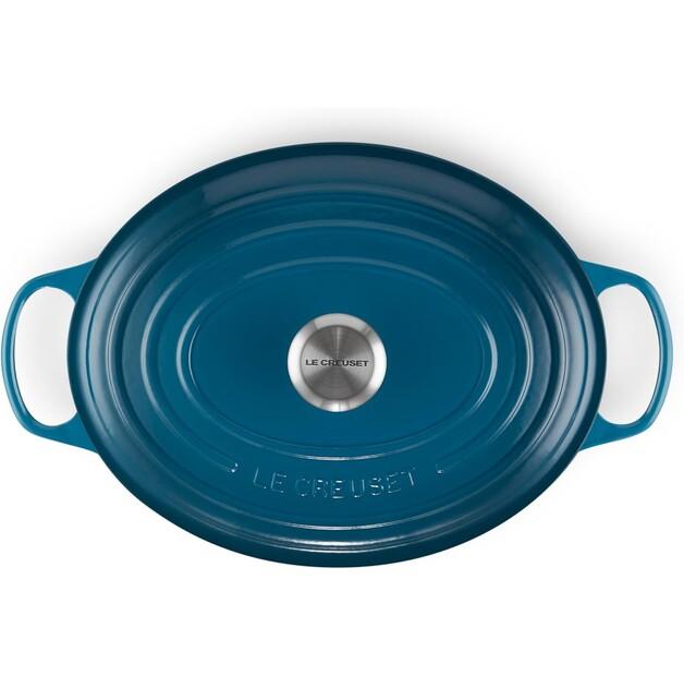 Cast Iron Roaster Le Creuset Signature Oval 31 Cm Depth Teal 6.3 L (21178316422430)