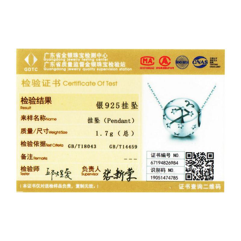 WOSTU 12 Constellation Aries Beads 925 Sterling Silver CZ Charm Fit Original DIY Bracelet Beads