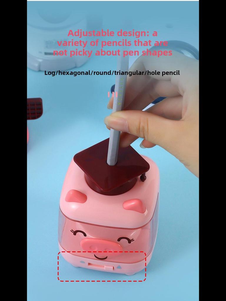 Xiaolingjing Astronaut Dr. Pig: Dual-Power, Fully Automatic Electric Pencil Sharpener