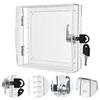 Large Thermostat Lock Box Cover with Key Transparent Design Easy To Install Universal Clear Thermostat Cover AC Lock Box Cover