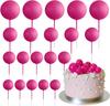 20 Pcs Mini Balloon Cake Topper Decorations with Gold Balls On Sticks - Cake Picks for Birthday, Wedding, and Party Decorations